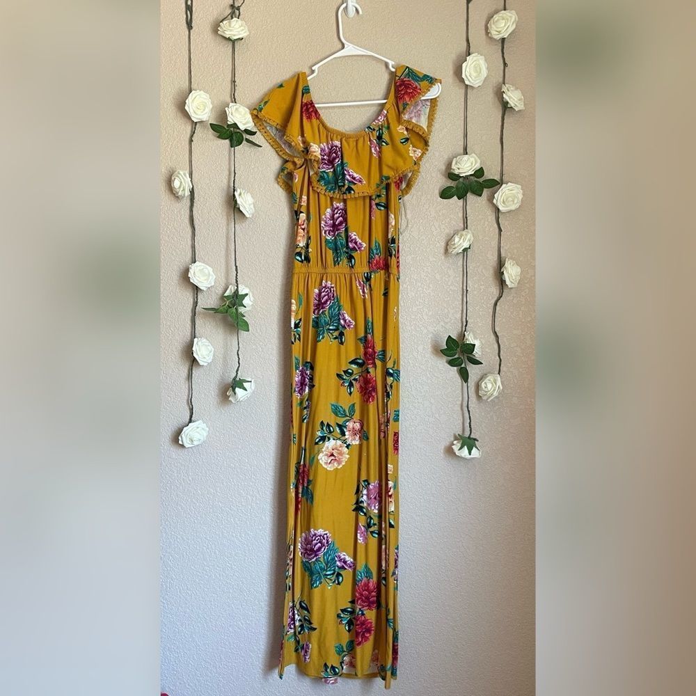 YELLOW Floral Maxi Dress - Picture 2 of 5